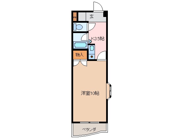 明星駅 徒歩37分 3階の物件間取画像