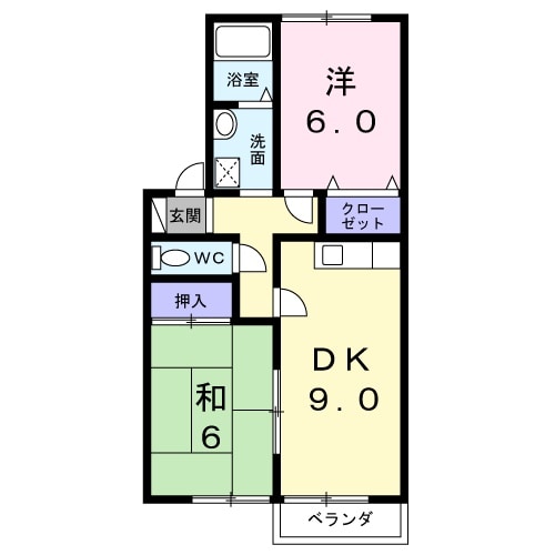 コーポ南浦の物件間取画像