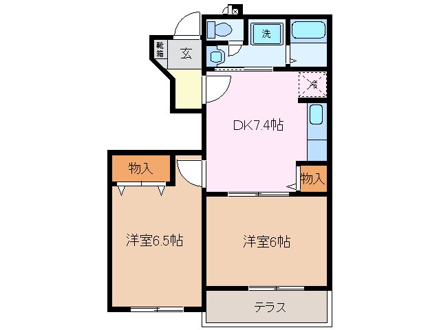 田丸駅 徒歩10分 1階の物件間取画像