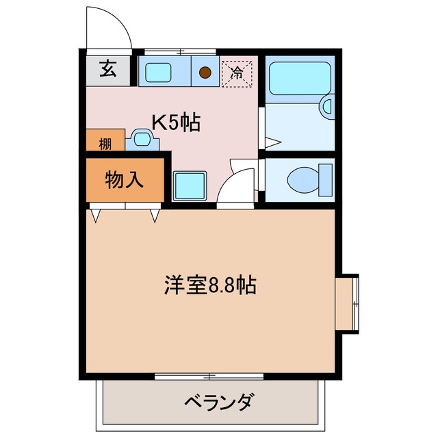 宮町駅 徒歩7分 3階の物件間取画像