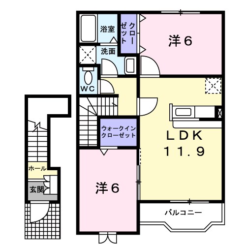 小俣駅 徒歩12分 2階の物件間取画像