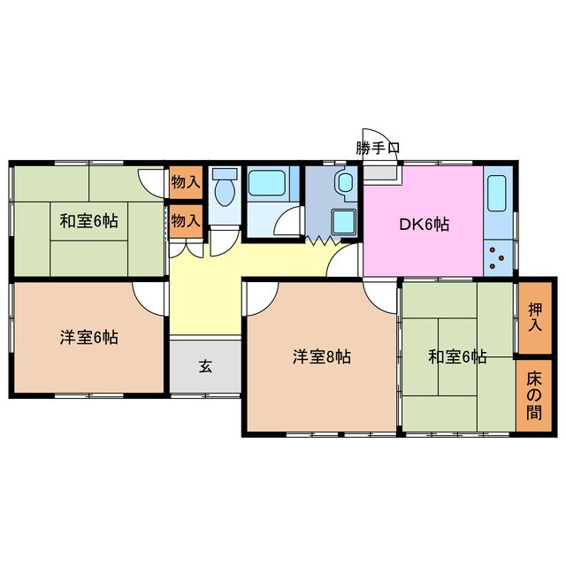 五十鈴ケ丘駅 徒歩56分 1階の物件間取画像