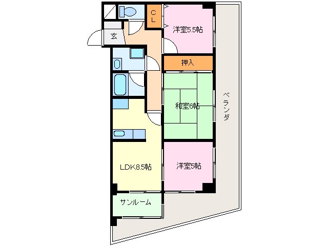 宇治山田駅 徒歩13分 4階の物件間取画像