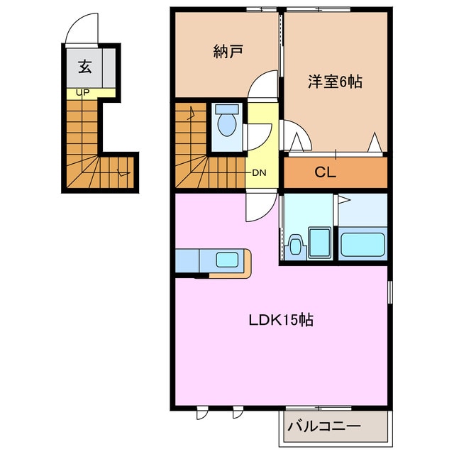 津駅 徒歩29分 2階の物件間取画像