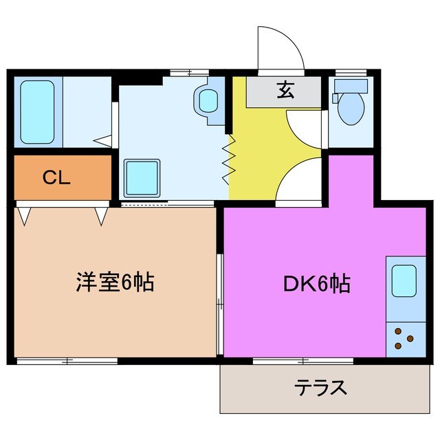 津新町駅 徒歩20分 1階の物件間取画像