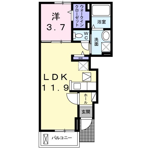 津新町駅 徒歩15分 1階の物件間取画像