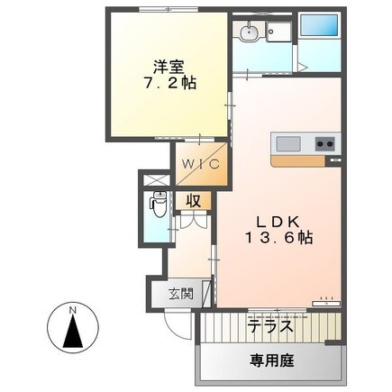 江戸橋駅 徒歩5分 1階の物件間取画像