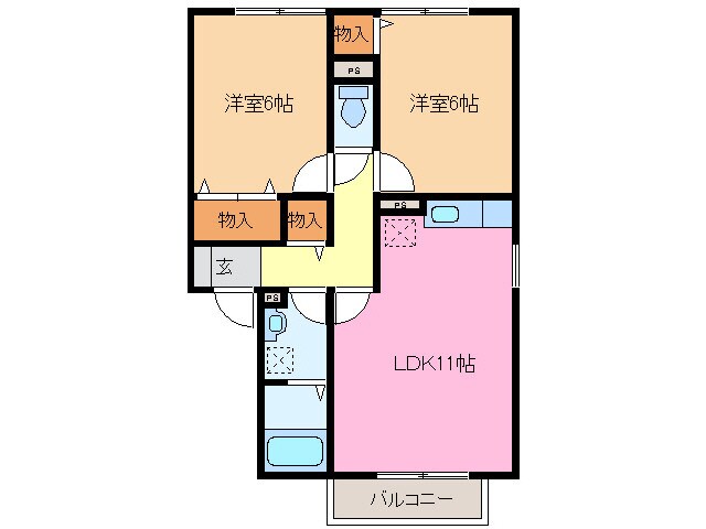 南が丘駅 徒歩29分 2階の物件間取画像