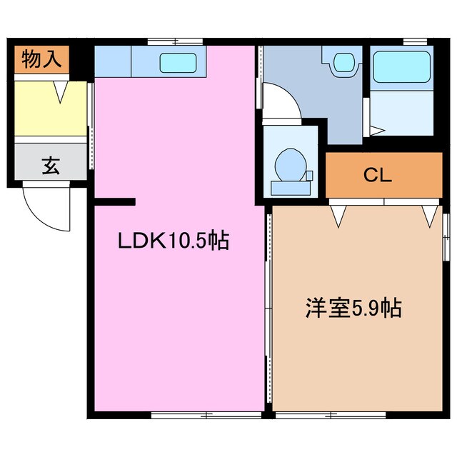 白塚駅 徒歩12分 1階の物件間取画像