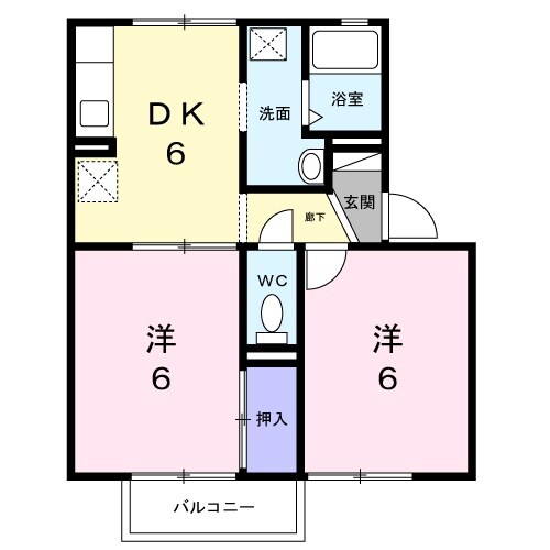 高茶屋駅 徒歩19分 2階の物件間取画像