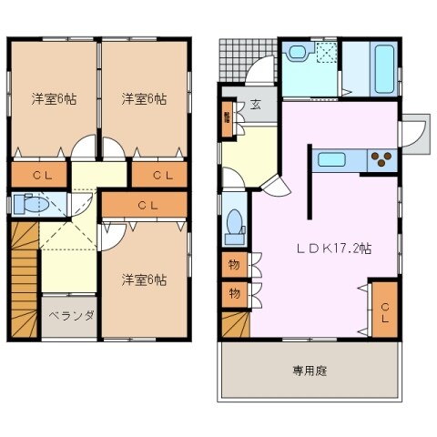 津新町駅 徒歩12分 1階の物件間取画像