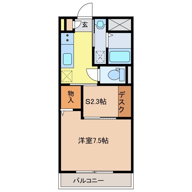 江戸橋駅 徒歩15分 3階の物件間取画像