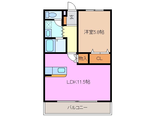 コーキア桑部の物件間取画像