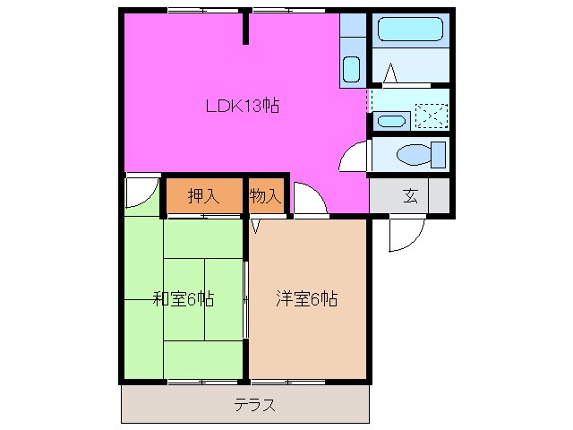 サンシティ南風ＰＡＲＴⅢの物件間取画像