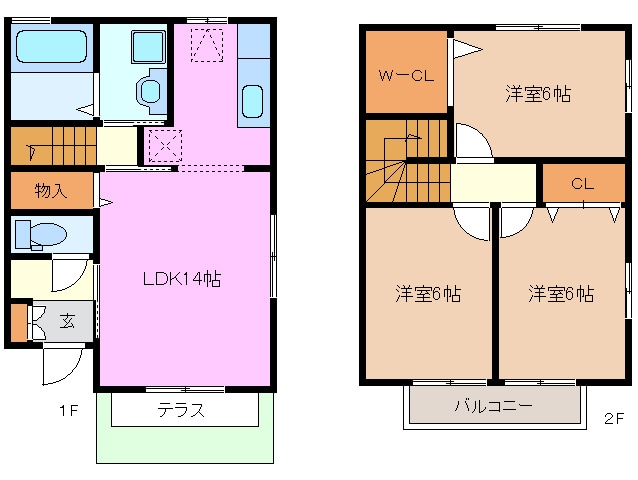 サンアムールの物件間取画像