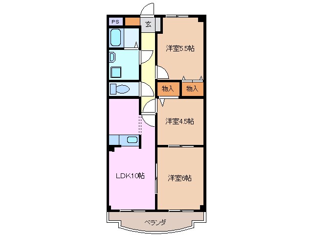 ハッピー２０００稲場の物件間取画像