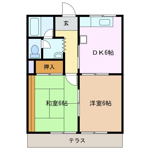 グリーンハイツの物件間取画像