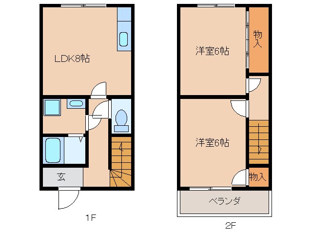 グリーングラス B棟の物件間取画像