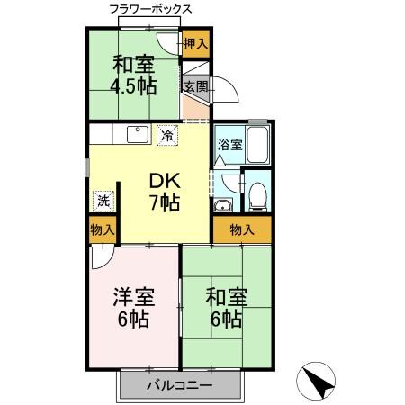 セジュールヤナセの物件間取画像