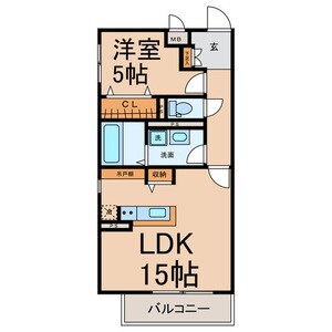 鈴鹿市駅 徒歩5分 3階の物件間取画像