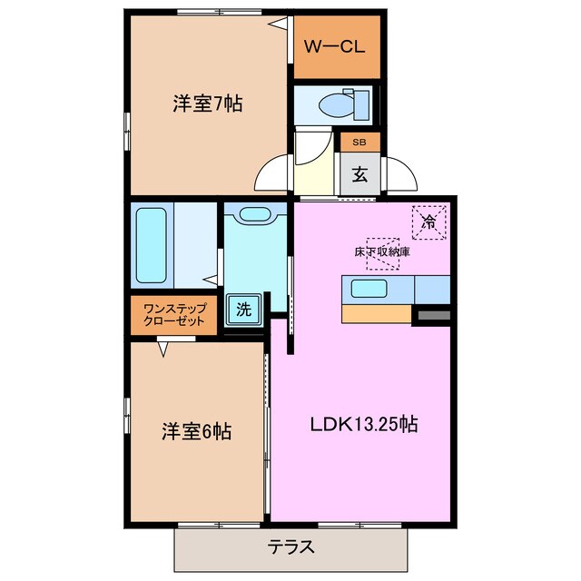 平田町駅 徒歩7分 1階の物件間取画像