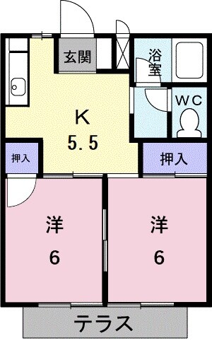 平田町駅 徒歩22分 1階の物件間取画像