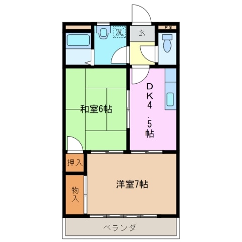 井田川駅 徒歩12分 2階の物件間取画像