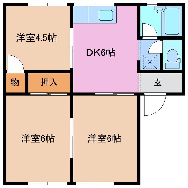 伊勢若松駅 徒歩5分 1階の物件間取画像