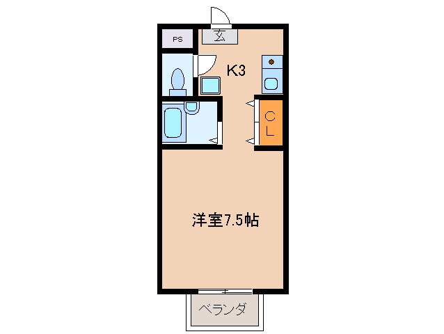 三日市駅 徒歩10分 1階の物件間取画像