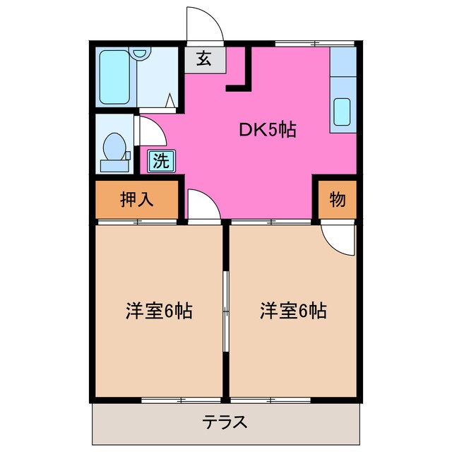 平田町駅 徒歩15分 1階の物件間取画像