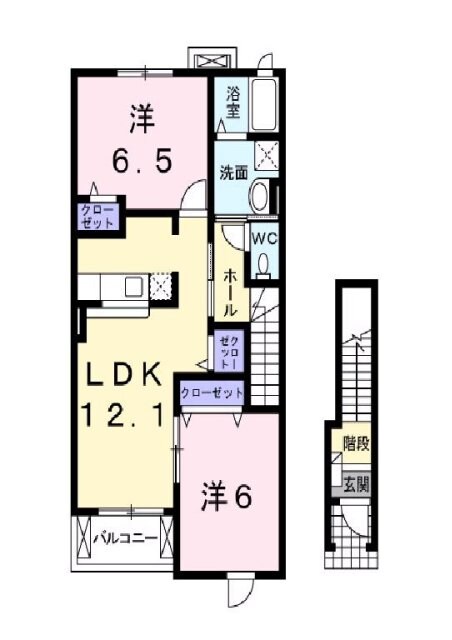 鈴鹿サーキット稲生駅 徒歩18分 2階の物件間取画像