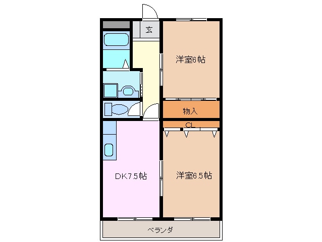 ブルースカイマンションの物件間取画像