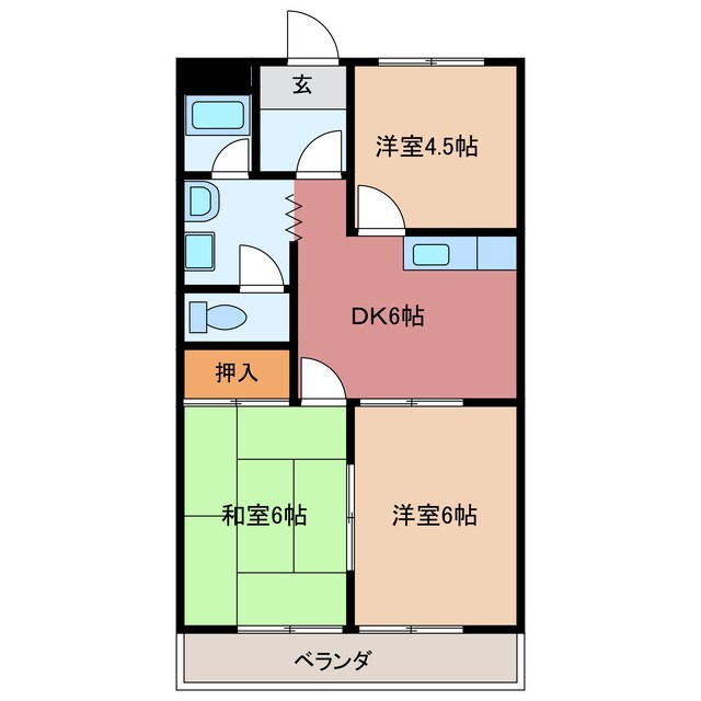 エクセル東山　北館の物件間取画像