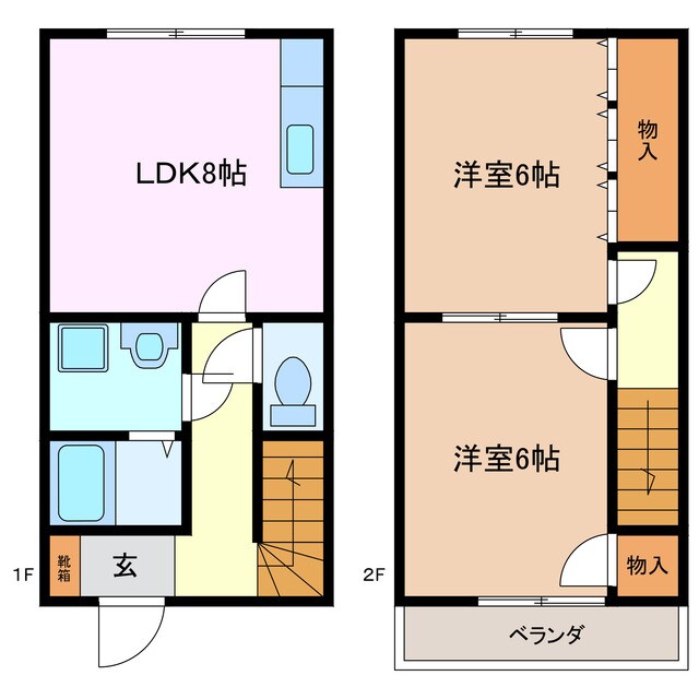 グリーングラス B棟の物件間取画像