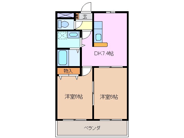 庵マンションの物件間取画像