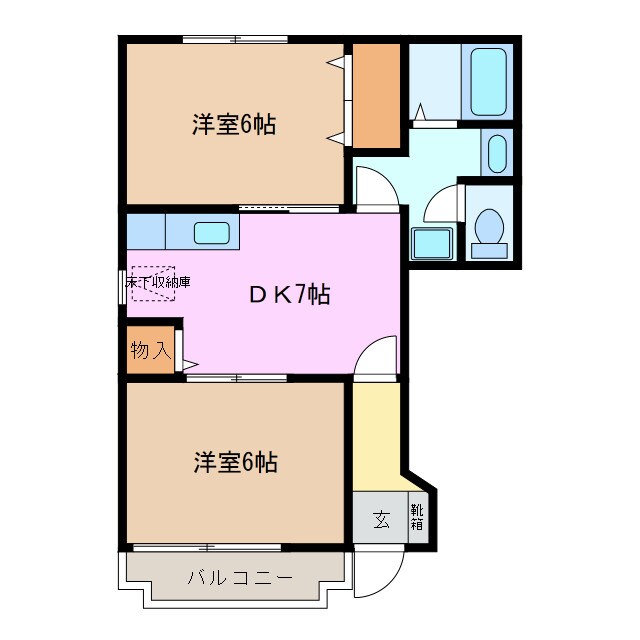 プリムヴェルⅡの物件間取画像