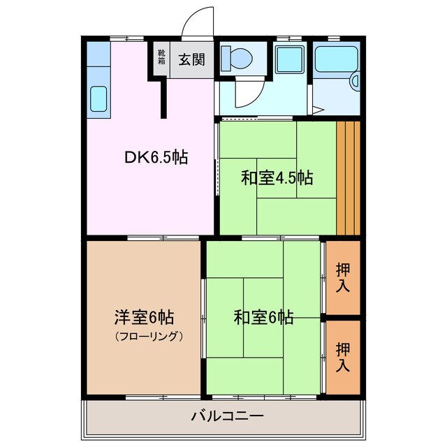 城東ハイツⅠの物件間取画像