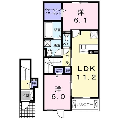 ルミナス　Ａの物件間取画像