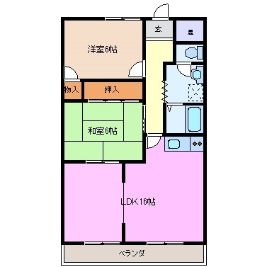 MKタウン江場 A棟の物件間取画像