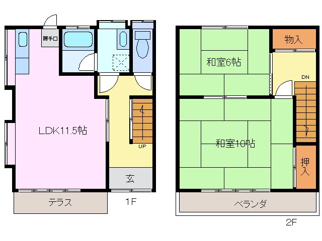 鈴木テラスハウスの物件間取画像