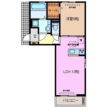 明楽　B棟の物件間取画像