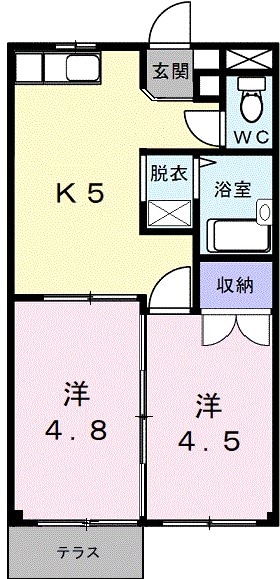 ハイツリバーアイランドＤの物件間取画像