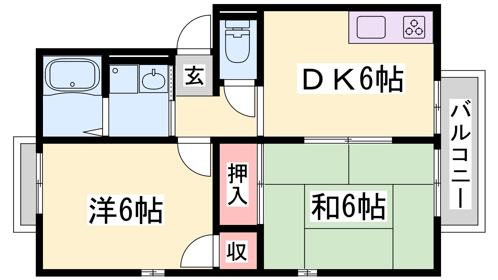 エステートピア北町Aの物件間取画像