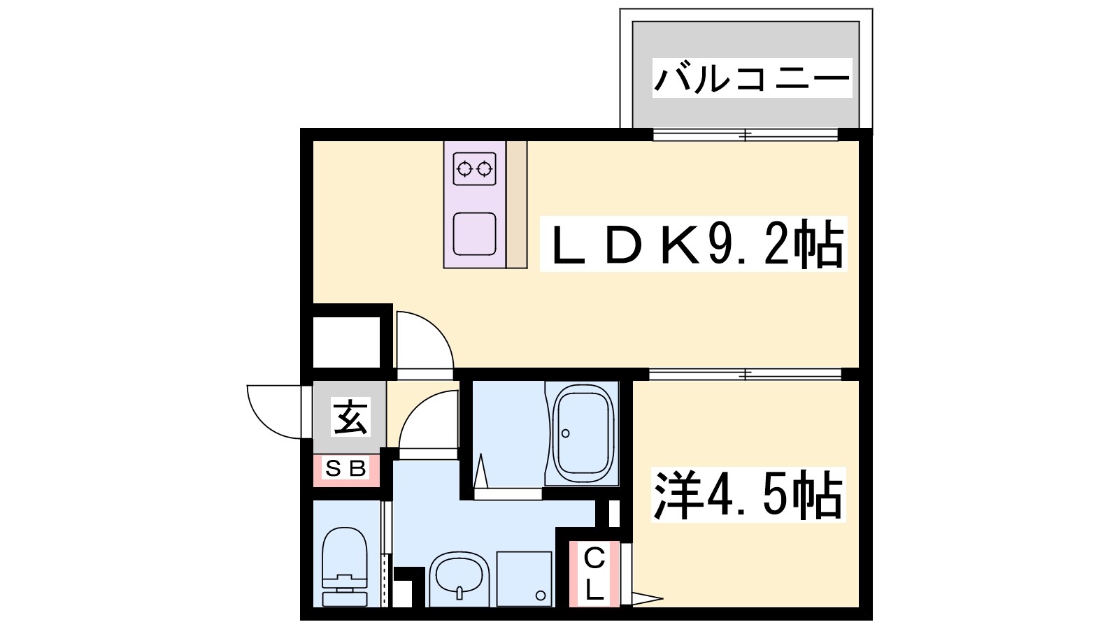 プレサンスTHE神戸の物件間取画像