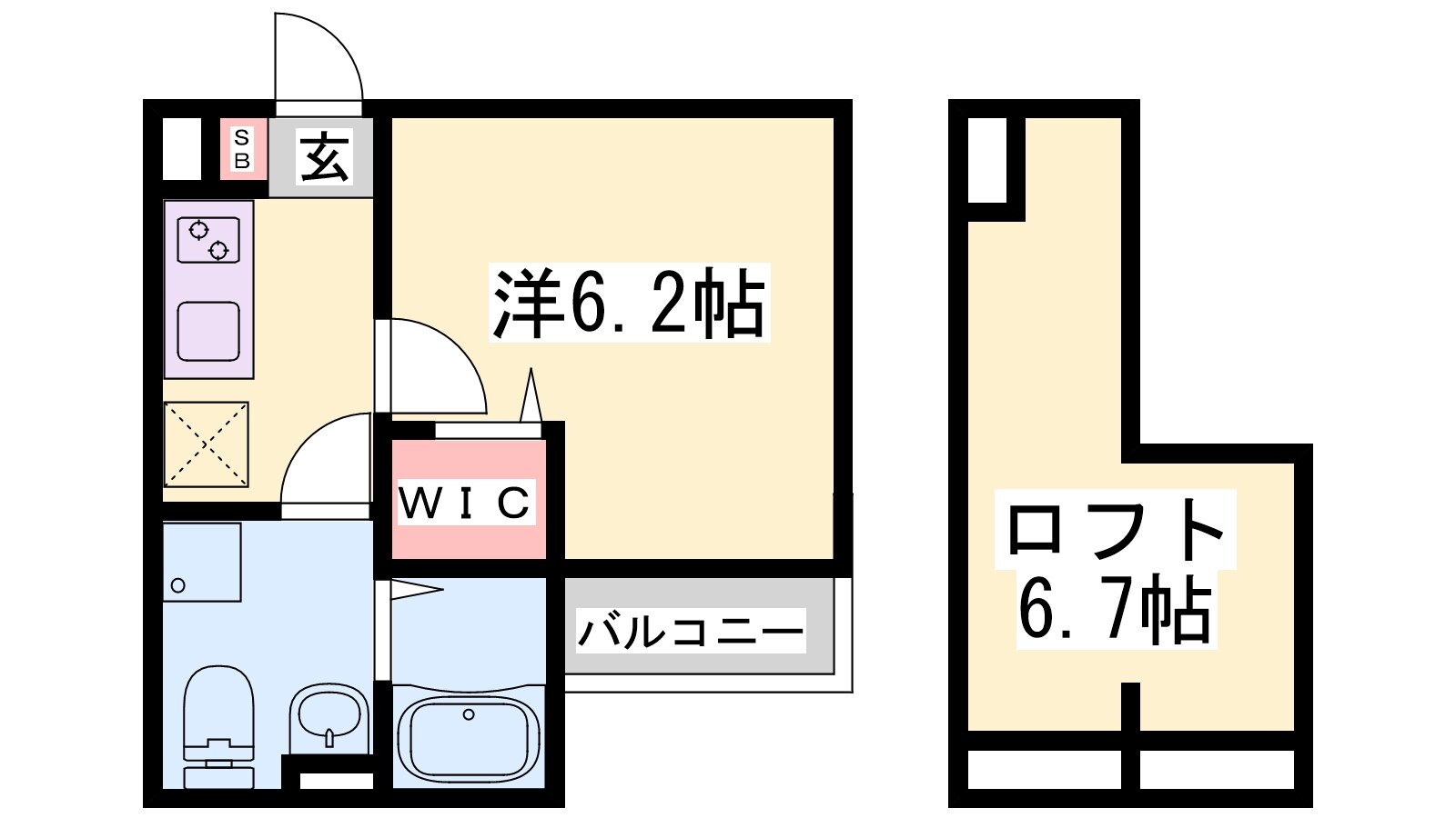 サンクス東須磨の物件間取画像