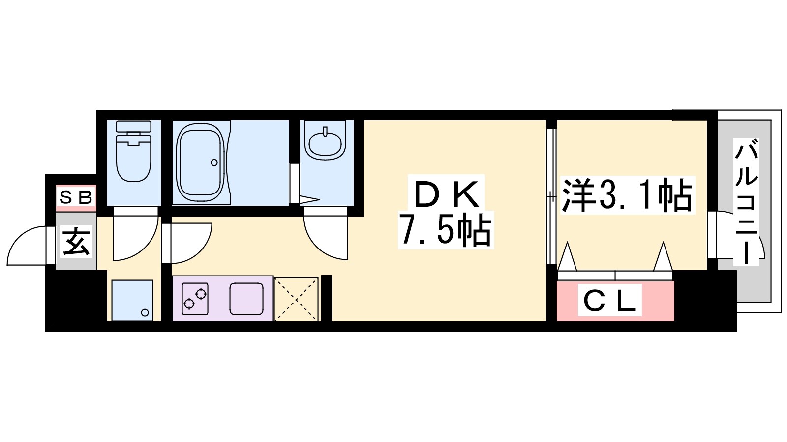 アドバンス神戸レイソレの物件間取画像