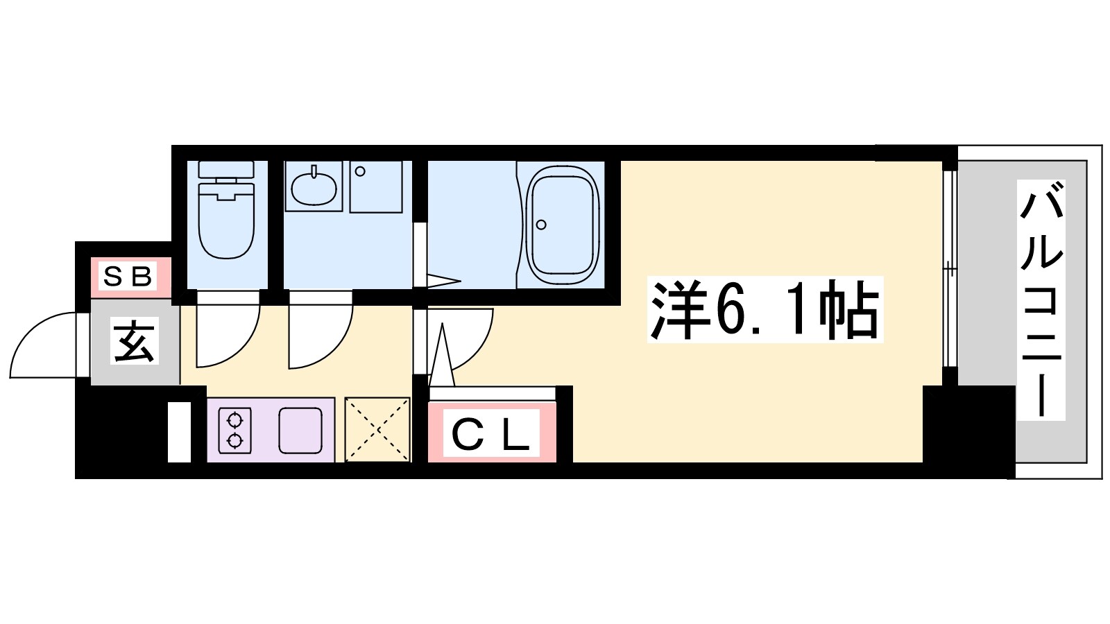 エスリード神戸兵庫駅マリーナスクエアの物件間取画像