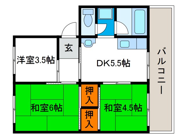 松本第1マンションの物件間取画像