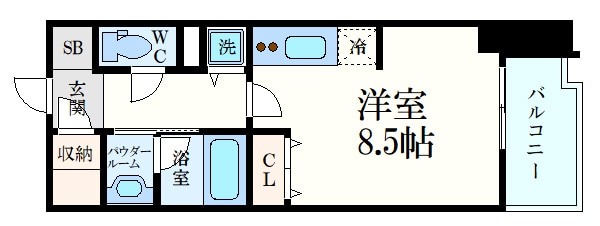 パークキューブ北浜の物件間取画像