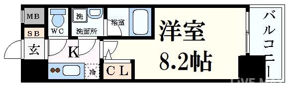 Fortuney大手前（旧 Dimus大手前）の物件間取画像